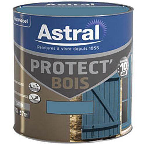 Peinture protectrice bois satinée couleur ciel d'orage thumbnail image 1