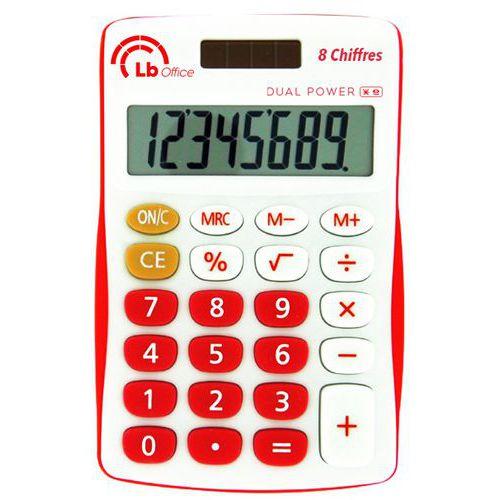 Calculatrice de poche easy 11x7 cm dual power - Lb office fullname image