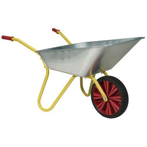 Brouette de jardin cuve galvanisée 100 L/150 kg - Roue flexlite 16 thumbnail image 1