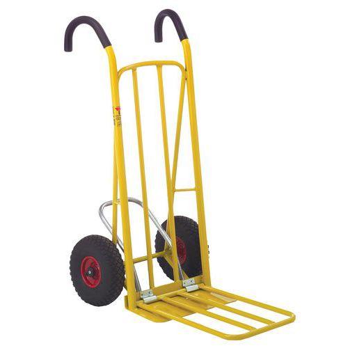 Illustration de : Diable Easytip ergonomique bavette pliable