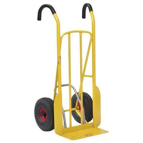 Diable acier Easytip® bavette fixe charge 250 kg - Roues pneumatiques thumbnail image 1
