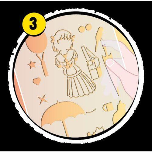 Illustration de : Trace-manga écolier 'Fille'- Graph it