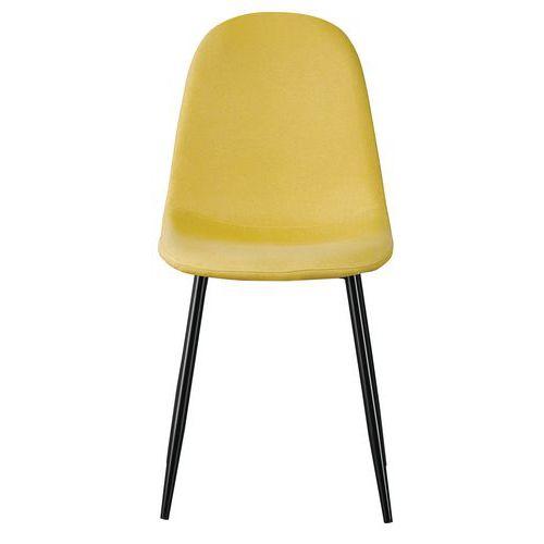 Lot de  2 Chaises Must pied Noir assise tissu polyester Safran thumbnail image 1