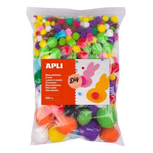 Sachet 500 pompons couleurs et tailles assortis thumbnail image 1