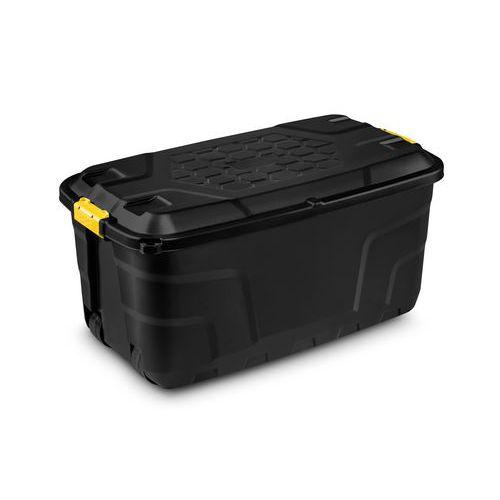 Bac de rangement avec couvercle noire 145 litres thumbnail image 1