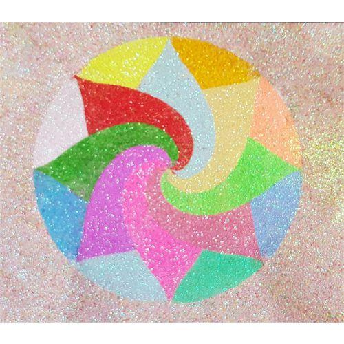 Illustration de : Lot de 6 cartes à sable autocollantes Mandala