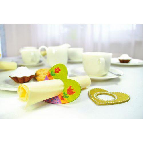 Illustration de : Rond serviette forme cœur x12