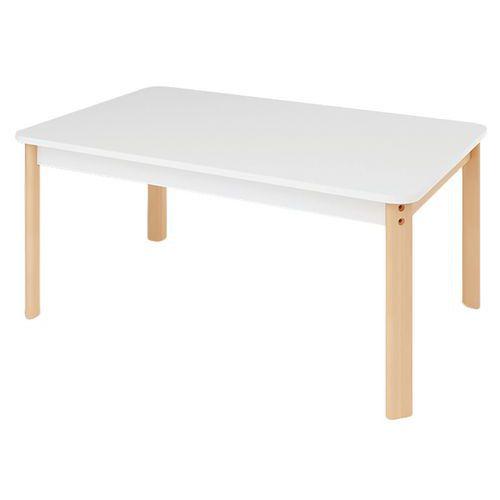 Table Ergo rectangulaire T0 - blanc/hêtre thumbnail image 1