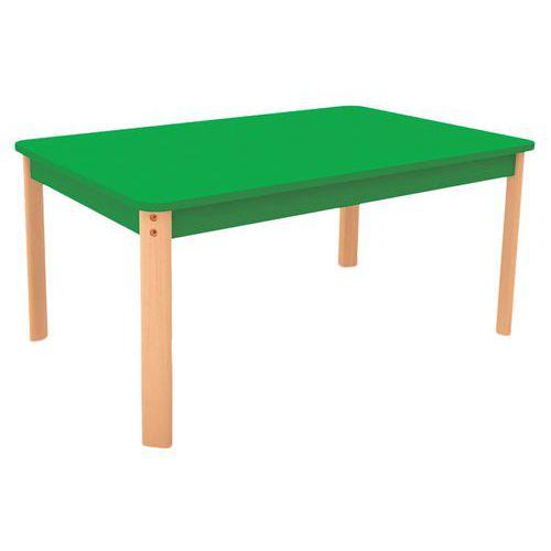 Table Ergo rectangulaire T0 - vert/hêtre thumbnail image 1