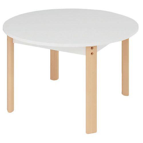 Table Ergo ronde T0 - blanc/hêtre thumbnail image 1