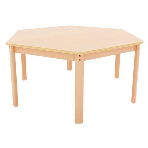 Table Ergo hexagonale T0 - hêtre/hêtre thumbnail image 1
