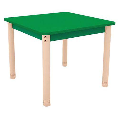 Table Classik carrée réglable T3 à T4 - piètement bois hêtre thumbnail image 1