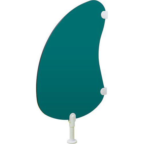 Illustration de : Cloison sanitaire pour WC - Haricot