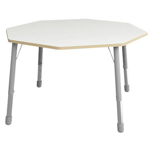 Table Eko octogonale ø 146 cm réglable T1 à T3 - blanc thumbnail image 1