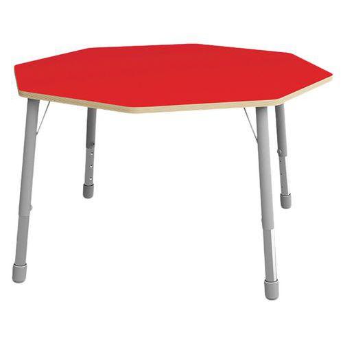 Table Eko octogonale ø 146 cm réglable T1 à T3 - rouge thumbnail image 1