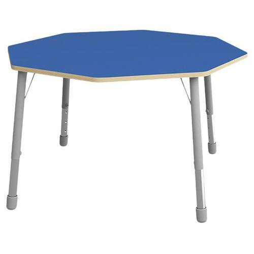 Table Eko octogonale ø 146 cm réglable T1 à T3 - bleu thumbnail image 1