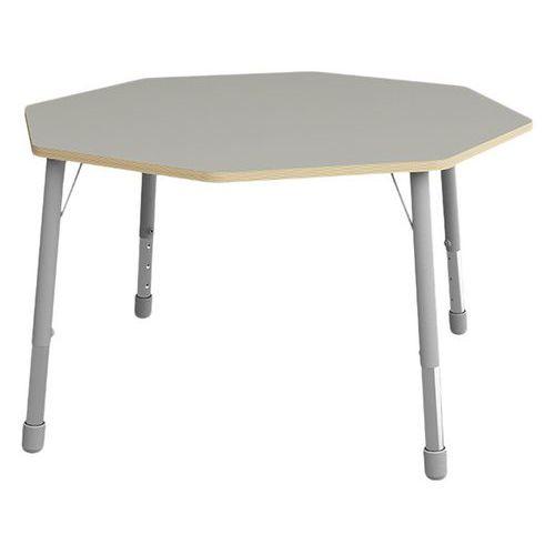 Table Eko octogonale ø 146 cm réglable T1 à T3 - gris thumbnail image 1
