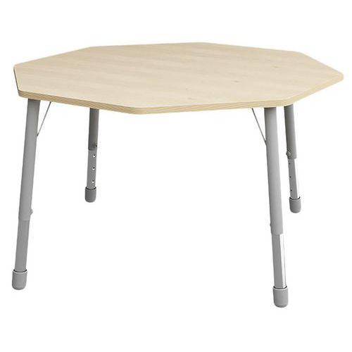 Table Eko octogonale ø 146 cm réglable T1 à T3 - bouleau thumbnail image 1