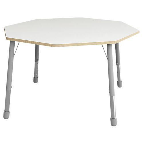 Table Eko octogonale ø 146 cm réglable T3 à T6 - blanc thumbnail image 1