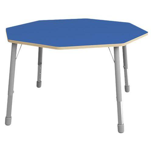 Table Eko octogonale ø 146 cm réglable T3 à T6 - bleu thumbnail image 1