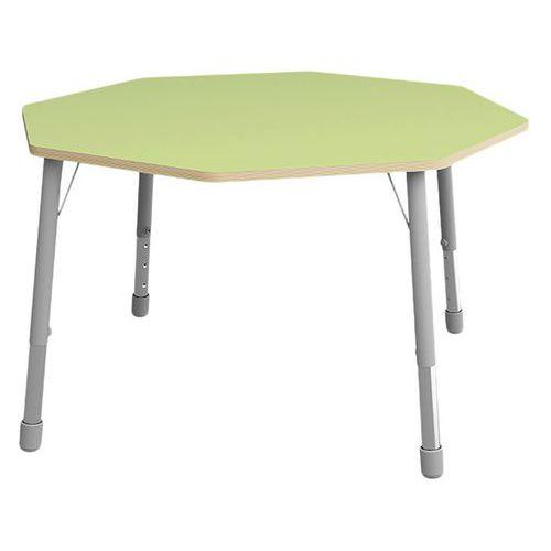 Table Eko octogonale ø 146 cm réglable T3 à T6 - vert clair thumbnail image 1