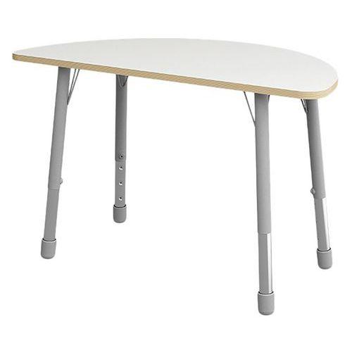 Table Eko demi-ronde ø 138 x 69 cm réglable T1 à T3 - blanc thumbnail image 1