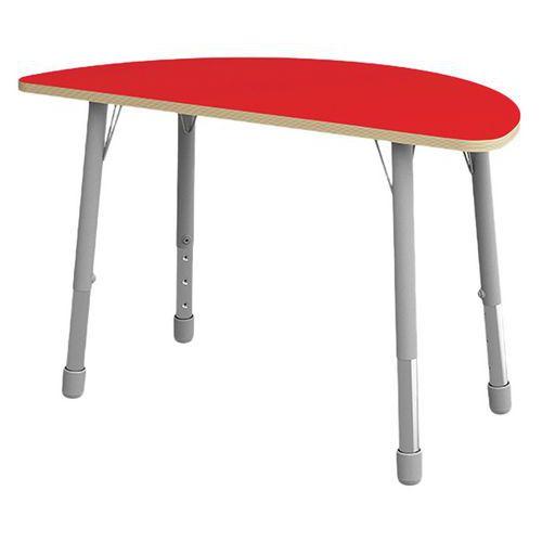 Table Eko demi-ronde ø 138 x 69 cm réglable T1 à T3 - rouge thumbnail image 1