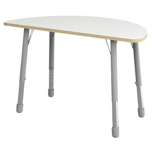 Table Eko demi-ronde ø 138 x 69 cm réglable T3 à T6 - blanc thumbnail image 1