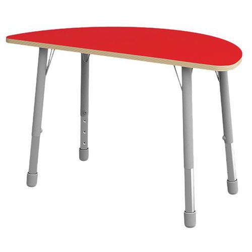 Table Eko demi-ronde ø 138 x 69 cm réglable T3 à T6 - rouge thumbnail image 1