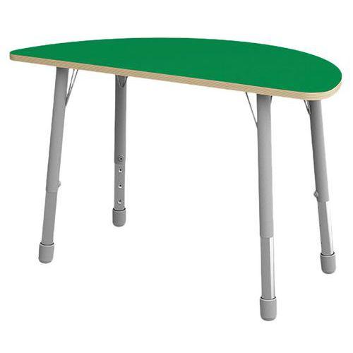 Table Eko demi-ronde ø 138 x 69 cm réglable T3 à T6 - vert thumbnail image 1