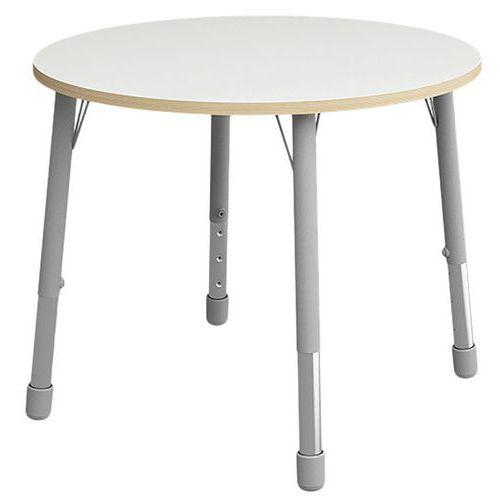 Table Eko ronde ø 100 cm réglable T1 à T3 - blanc thumbnail image 1