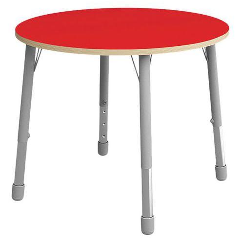 Table Eko ronde ø 100 cm réglable T3 à T6 - rouge thumbnail image 1
