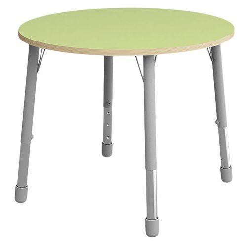 Table Eko ronde ø 100 cm réglable T3 à T6 - vert clair thumbnail image 1