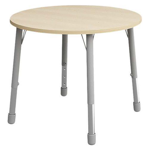 Table Eko ronde ø 100 cm réglable T3 à T6 - bouleau thumbnail image 1
