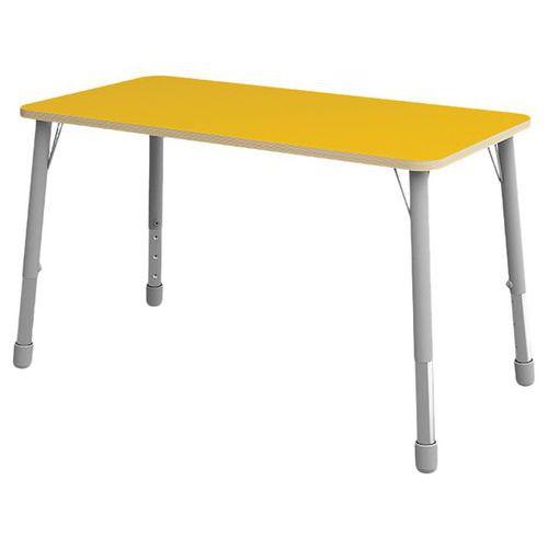 Table Eko rectangulaire 138 x 69 cm réglable T1 à T3 - jaune thumbnail image 1