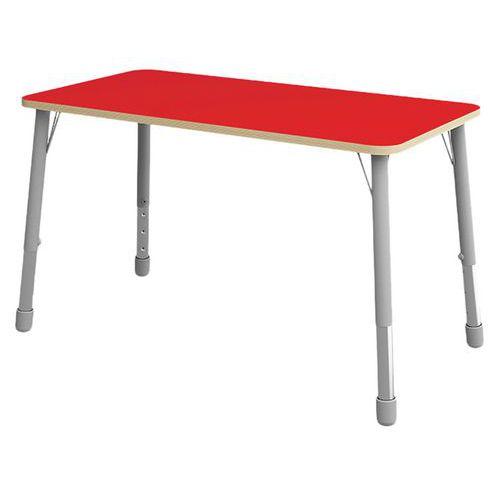 Table Eko rectangulaire 138 x 69 cm réglable T3 à T6 - rouge thumbnail image 1