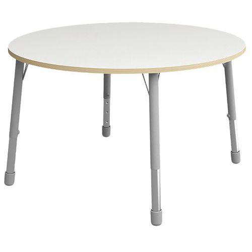 Table Eko ronde ø 136 cm réglable T3 à T6 - blanc thumbnail image 1