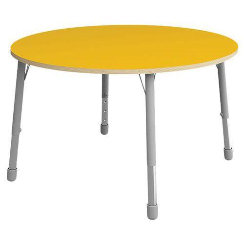 Table Eko ronde ø 136 cm réglable T3 à T6 - jaune thumbnail image 1
