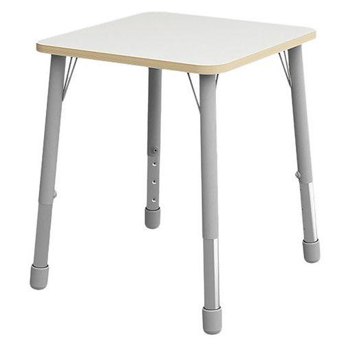 Table Eko carrée 69 x 69 cm réglable T1 à T3 - blanc thumbnail image 1