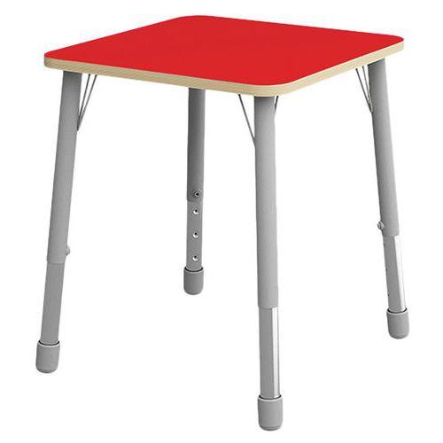 Table Eko carrée 69 x 69 cm réglable T1 à T3 - rouge thumbnail image 1