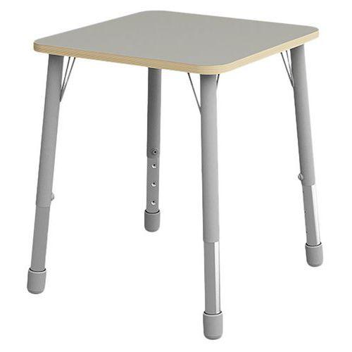 Table Eko carrée 69 x 69 cm réglable T1 à T3 - gris thumbnail image 1