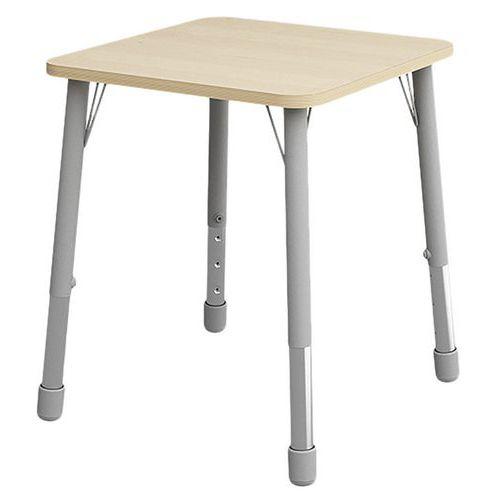 Table Eko carrée 69 x 69 cm réglable T1 à T3 - bouleau thumbnail image 1