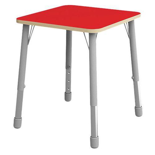 Table Eko carrée 69 x 69 cm réglable T3 à T6 - rouge thumbnail image 1