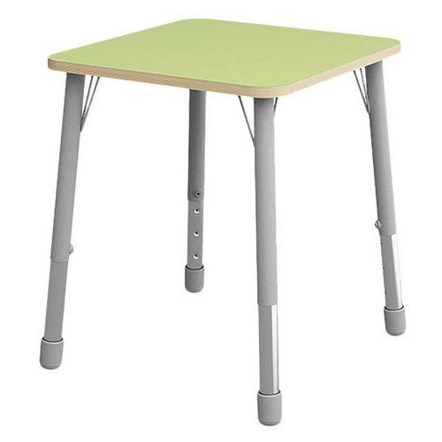 Table Eko carrée 69 x 69 cm réglable T3 à T6 - vert clair thumbnail image 1