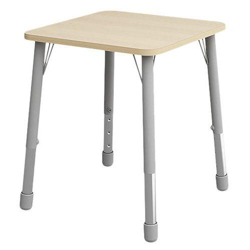 Table Eko carrée 69 x 69 cm réglable T3 à T6 - bouleau thumbnail image 1