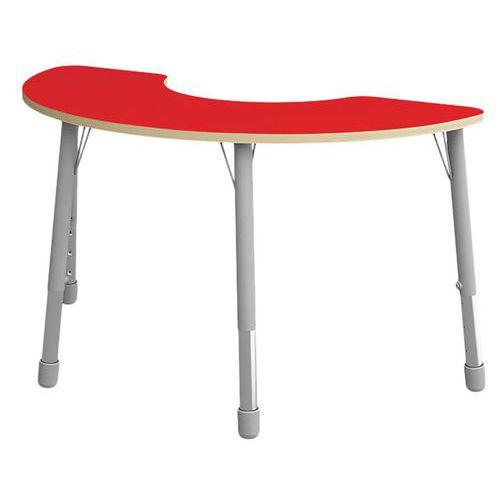 Table Eko haricot 146 x 68 cm réglable T1 à T3 - rouge thumbnail image 1