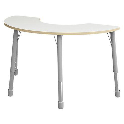 Table Eko haricot 146 x 68 cm réglable T3 à T6 - blanc thumbnail image 1