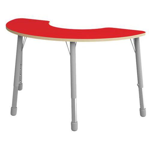 Table Eko haricot 146 x 68 cm réglable T3 à T6 - rouge thumbnail image 1