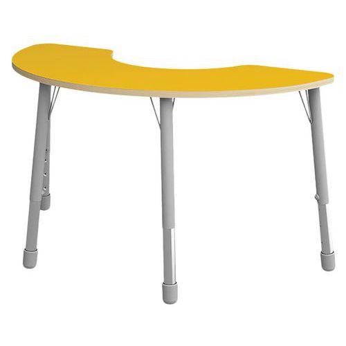 Table Eko haricot 146 x 68 cm réglable T3 à T6 - jaune thumbnail image 1