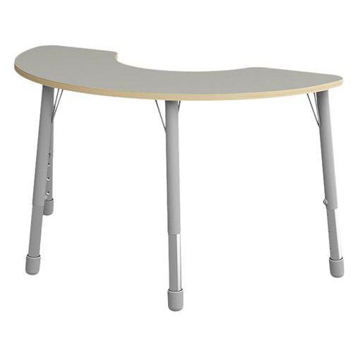 Table Eko haricot 146 x 68 cm réglable T3 à T6 - gris thumbnail image 1
